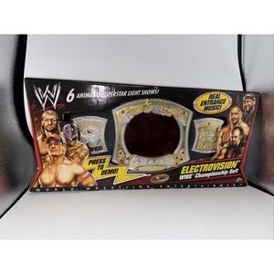 WWE Mattel Electronic Championship Belt & Box Belt New In Box 2010 Sealed